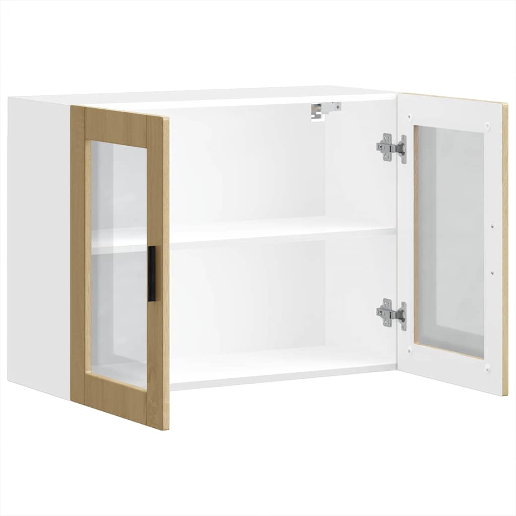 Kitchen Wall Cabinet with Glass Door Porto Sonoma Oak